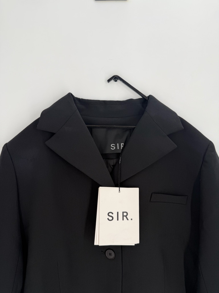 Sir. Leni Oversized Classic Tailored Wool Blend Single Breasted Blazer In Black